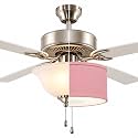 Ceiling Fan Light Fixture Decorative Replacement Shade, DIY Bundle, Fits 99% of Existing Fan Lights Kits (* YOU MUST CHECK FOR COMPATABILITY BEFORE PURCHASING *) Pink