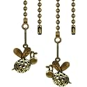 2Pcs Little Bee Ceiling Fan Pull Chain Extender with Connector, 12"