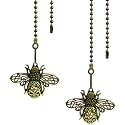 2Pcs Queen Bee Ceiling Fan Pull Chain Extender with Connector, 12"
