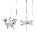 2Pcs Ceiling Fan Pull Chain Extender,Dragonfly Butterfly Decor Chains