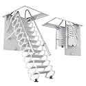 Ceiling Mount Attic Ladder，Retractable Pull Down Attic Staircase