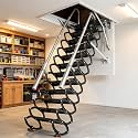 Ceiling Mount Attic Ladder，Retractable Pull Down Attic Staircase