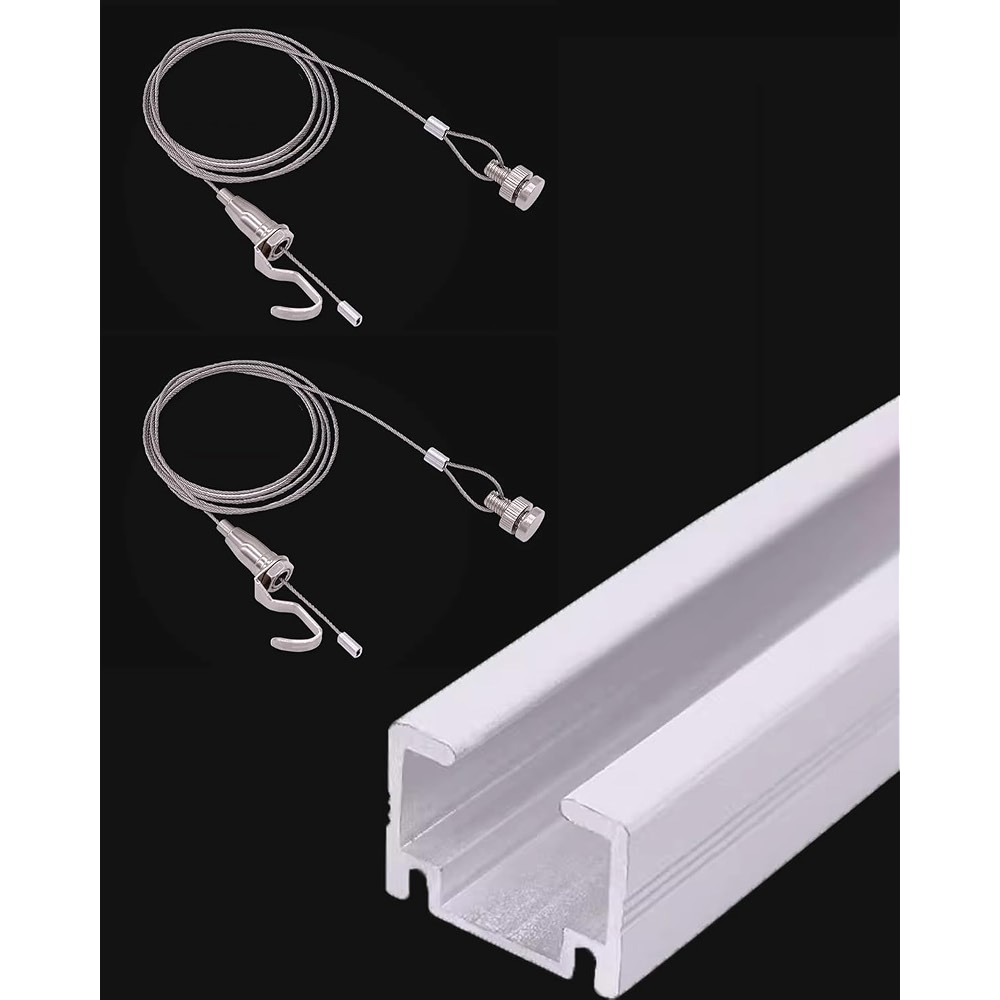 Ceiling Mount Picture Rail Hanging System, Heavy Duty Picture Hanging ...