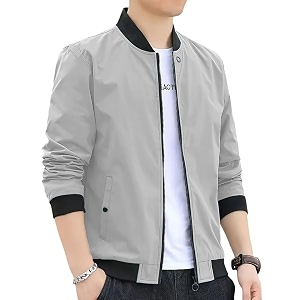 Celary Mens Bomber Jacket Fancy Collar