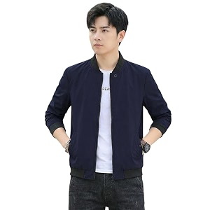Celary Mens Bomber Jacket Fancy Collar