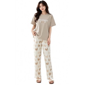 Celary Womens Cotton Blend Printed Night Suit