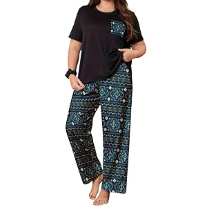 Celary Womens Cotton Blend Printed Night Suit