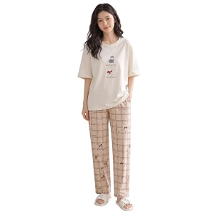 Celary Womens Cotton Blend Printed Night Suit