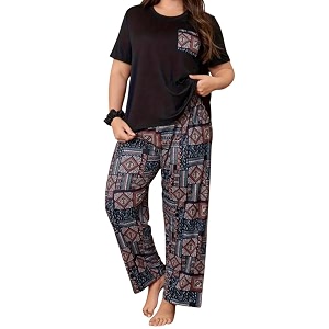 Celary Womens Cotton Blend Printed Night Suit