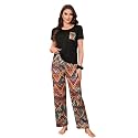 Celary Womens Cotton Blend Printed Night Suit