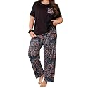 Celary Womens Cotton Blend Printed Night Suit