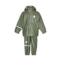 CeLaVi European Kids Rain Suit for Boys Girls with Detachable Hood, Waterproof 2 Pcs Rain Jacket w/Pants or Dungarees
