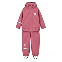 CeLaVi European Kids Rain Suit for Boys Girls with Detachable Hood, Waterproof 2 Pcs Rain Jacket w/Pants or Dungarees