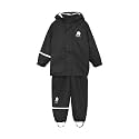 CeLaVi European Kids Rain Suit for Boys Girls with Detachable Hood, Waterproof 2 Pcs Rain Jacket w/Pants or Dungarees