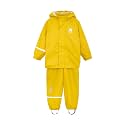 CeLaVi European Kids Rain Suit for Boys Girls with Detachable Hood, Waterproof 2 Pcs Rain Jacket w/Pants or Dungarees
