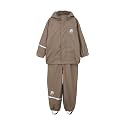 CeLaVi European Kids Rain Suit for Boys Girls with Detachable Hood, Waterproof 2 Pcs Rain Jacket w/Pants or Dungarees