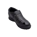 Brown Leather Closed Toe Sandals with a