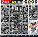CeleBoxs 5 cm Retro Vintage Style Sticker
