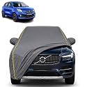 Celerio 100% Waterproof Car Cover | Dustproof Sun Protection Cover | Soft Cotton Lining | Triple Stitched | Mirror Pocket | Antenna Pocket | All Weather Body Cover (Grey with Yellow Piping)