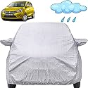 Celerio Waterproof Car Cover with Mirror Pockets, Shinning Silver Design, Non Woven Fabric,Triple Stitched, Compatible with Maruti Celerio Car Cover (2014 to 2017), Car Accessories