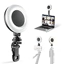 Celfiexpt Selfie Light for Phone, Laptop & Camera, LED Video Light with Clip, Rechargeable Ring Light for Tripod, Dimmable 3 Color Modes, 360° Rotation for Zoom Meetings, Live Streaming