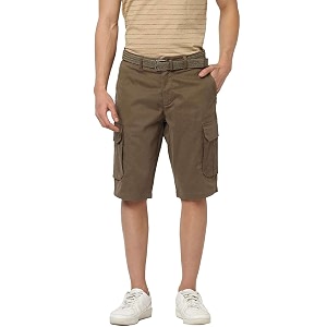 Celio Cotton Straight Fit Mens Shorts S21CELIOPOBELTB-P