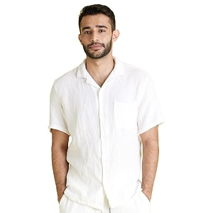 Celio Solid White Short Sleeves Shirts