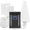 Cell Phone Booster for Home &amp; Multi-Room,Up to 8000 sq ft,Cell Phone Signal Booster for Band 66/25/2/4/5/12/13/17,Boost 5G 4G Data for U.S. Carriers FCC Approved(Light Black)
