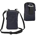 Vertical Cell Phone Belt Pouch for Women, Cell Phone Waist Bag, 6.0 " Mens Sport Travel Messenger Holster Crossbody Wallet with Shoulder Strap Waterproof Waist Pocket Purse Handbag with Locking Hook