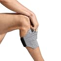 Cell Phone Leg Band Equestrian Riders On The Leg Cell Phone Holder for Calf, Running Workout Armband Strap Pouch for Jogger for iPhone 15/14/13/12/11 X Xs 7/8 Plus, Galaxy S9/8/7/6, Gray, Large