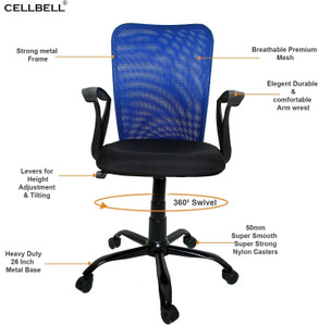 cellbell cellbell calisto c83 mesh mid-back mesh office arm chair mesh office arm chair