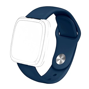 cellfather silicone sport strap compatible for fitbit versaversa liteversa 2versa se water proof fitness straps for women men watch not included midnight blue