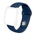 CellFAther® Silicone Sport Strap Compatible for Fitbit Versa/Versa Lite/Versa 2/Versa SE Water Proof Fitness Straps for Women Men (Watch Not Included) (Midnight Blue)