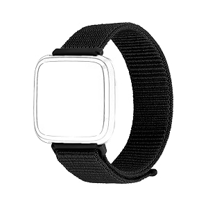 cellfather soft nylon band straps compatible for fitbit versaversa 2 versa seversa lite jet black watch not included