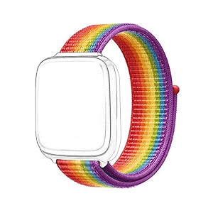 cellfather soft nylon band straps compatible for fitbit versaversa 2 versa seversa lite colorful watch not included