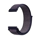 CellFAther Unisex Adult 20mm Nylon Sport Loop Wrist Band Straps Compatible for Amazfit Bip/Lite/GTS/MINI/GTR 42mm -Indigo