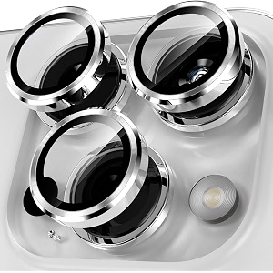 iphone 14 pro lens protector - compatible with 14 pro max - silver