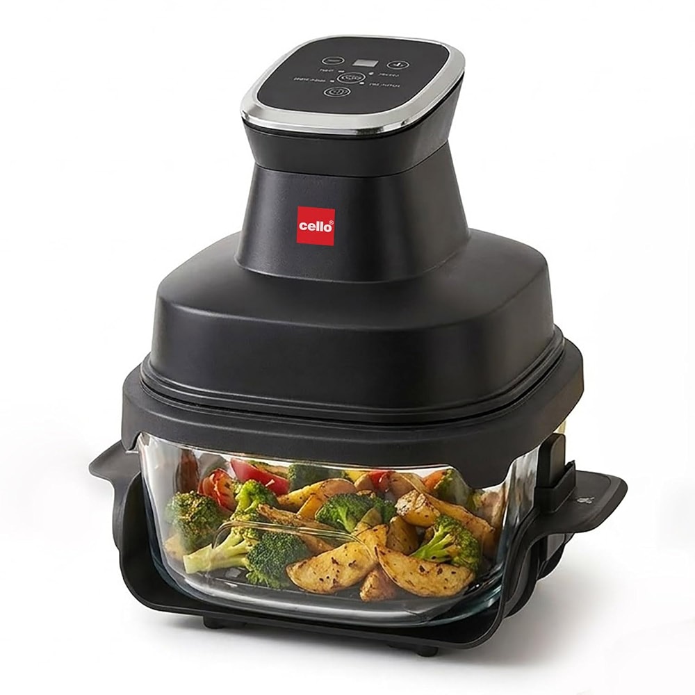 CELLO Airmate Modular Air Fryer with 5MM Borosilicate Glass Bowl 4L ...