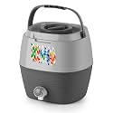 Cello Breeza Pastic Insulated Water Jug | Wide Mouth for Cleaning | Leak Proof Jug | Easy to Carry | Ideal for Travel, Picnic, Homes, Offices, Shops, and Clinics | 14 litres, Grey