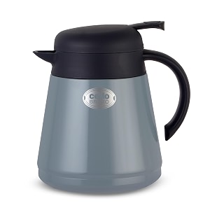 cello bristo isi certified vacuum insulated stainless steel carafe with handle 850 ml grey  double walled vacuum insulated hot amp cold  easy to carry leakproof stainless steel teacoffee flask