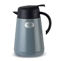 Cello Bristo ISI Certified Vacuum Insulated Stainless Steel Carafe with Handle 1250 ml, Grey | Double Walled, Vacuum Insulated, Hot &amp; Cold | Easy to Carry Leakproof Stainless Steel Tea/Coffee Flask