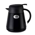 Cello Bristo ISI Certified Vacuum Insulated Stainless Steel Carafe with Handle 850 ml, Black | Double Walled, Vacuum Insulated, Hot &amp; Cold | Easy to Carry Leakproof Stainless Steel Tea/Coffee Flask