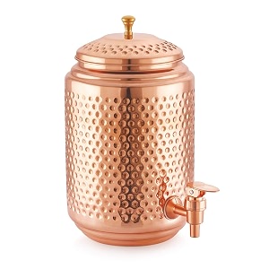 cello copper matka- ayurveda inspired bpa free and non toxic with pure copper long lasting and leak proof  supports digestive amp liver health  helps enhance immunity  used only for water  5000ml  copper set of 1