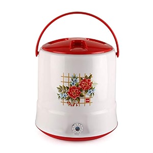 cello cruiser plastic insulated water jug 20 litres white amp red