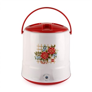 cello cruiser plastic insulated water jug 10 litres white amp red