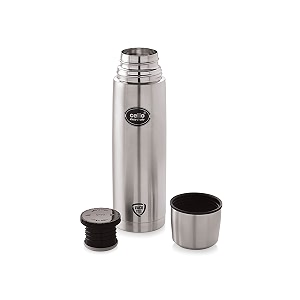 cello easystyle insulated stainless steel flask water bottle with jacket for daily use 1000 ml  isi certified double wall vacuum insulated 24 hrs hot amp cold thermos water bottle for office gym travel