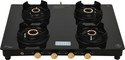 CELLO Granito 4 Burner Black Gas Cooktop