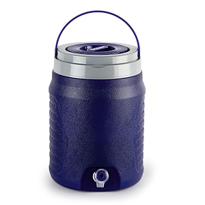 cello igloo thermos water jug for travel 12 litre blue  easy to fill easy to carry handle keeps water cold for long hours twist and pour tap insulated water jug for picnic home factory amp workshop