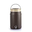 CELLO Igloo Thermos Water Jug for Travel 6 Litre Brown | Easy to Fill, Easy to Carry Handle Keeps Water Cold for Long Hours Twist and Pour Tap Insulated Water Jug for Picnic Home Factory &amp; Workshop