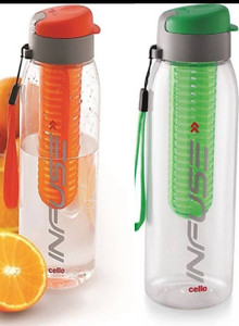 cello Infuse Plastic Water Bottle Set 800ml
